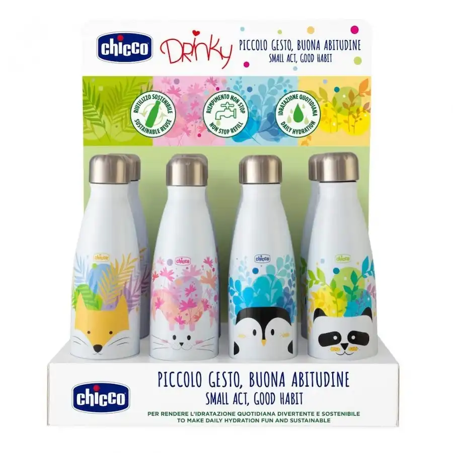 Chicco - Botella De Acero Inoxidable 14M+ Chupetes 350 ml female - Chicco - Comparador de precios