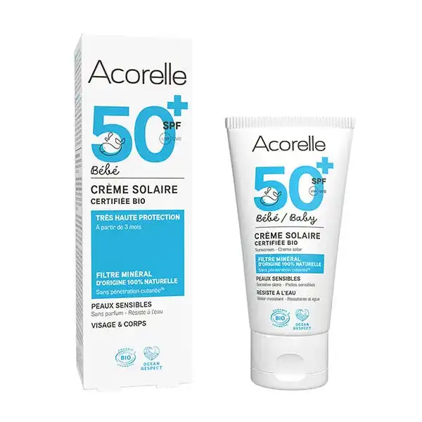 Crema Solar Bebé SPF50+ - ACORELLE - Comparador de precios