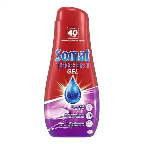 Mejor Dto!   Todo en 1 40 Dosis 1 und Gel Detergente Lavavajillas - Somat - Comparador de precios