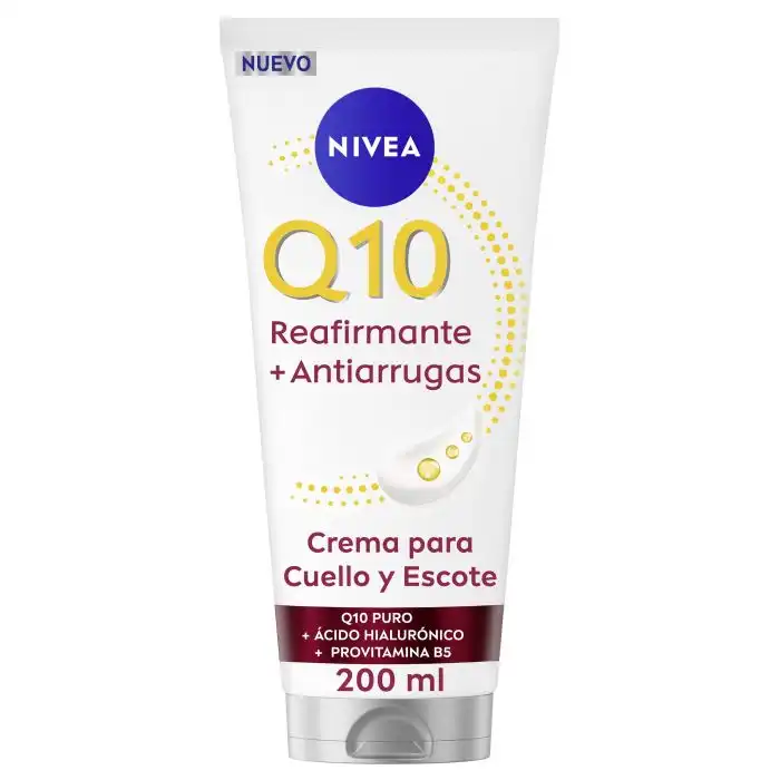 Q10 Crema Reafirmante Antiarrugas Cuello y Escote 200 ml - Nivea - Comparador de precios