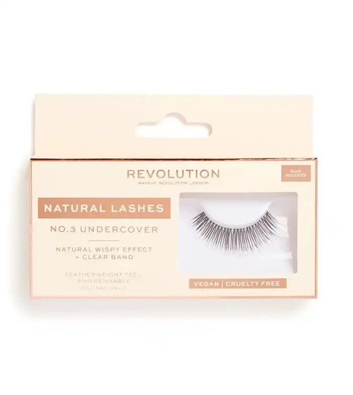 Revolution - Pestañas postizas Natural Lashes - Nº.3 Undercover - Makeup Revolution - Comparador de precios