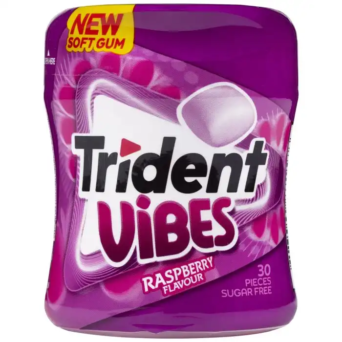 Vibes Chicles Frambuesa 70 gr  Trident - TRIDENT - Comparador de precios