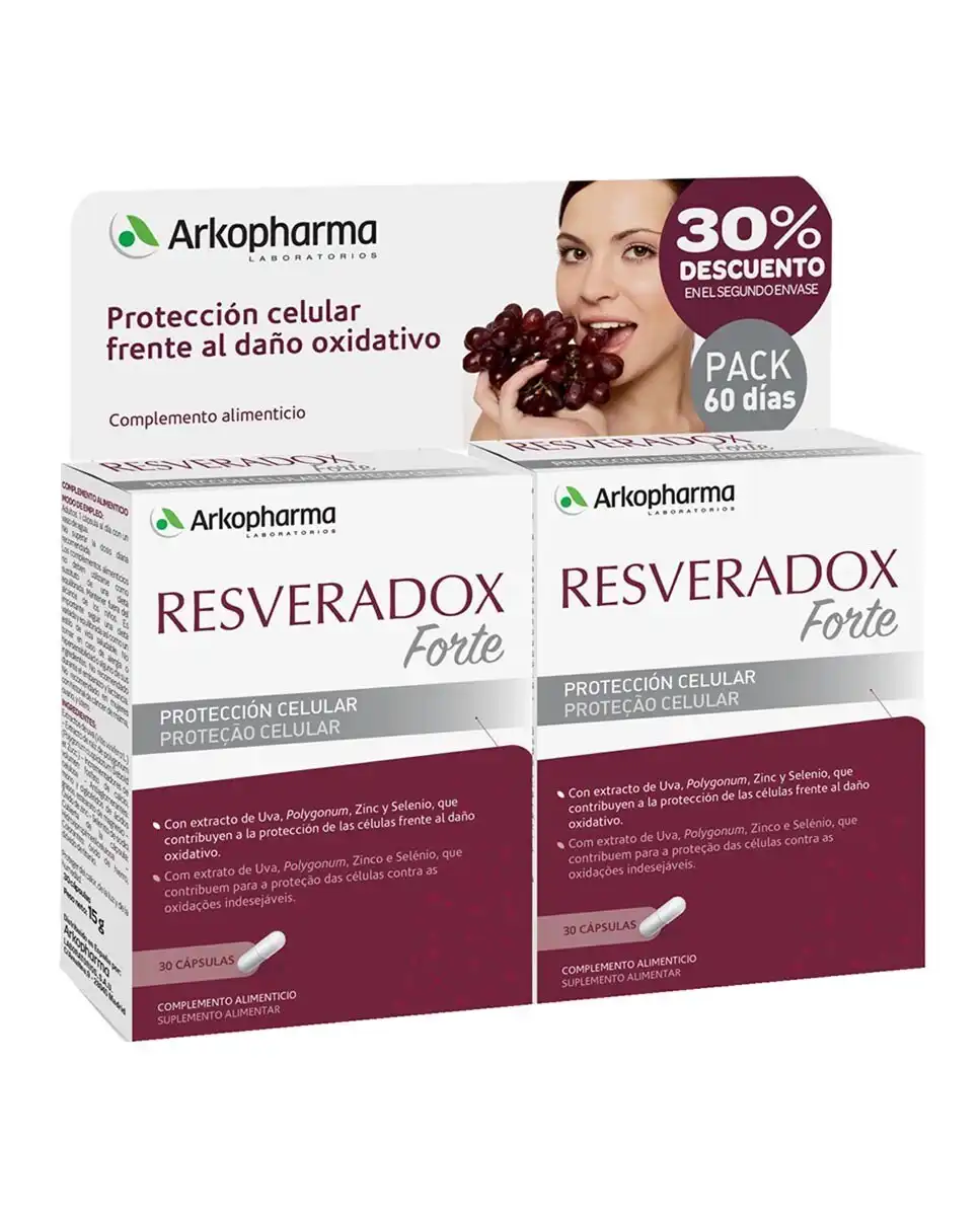 Arkopharma - Pack Cápsulas Antienvejecimiento Celular Arkoadvance Resveradox Forte Arkopharma. - Arkopharma - Comparador de precios
