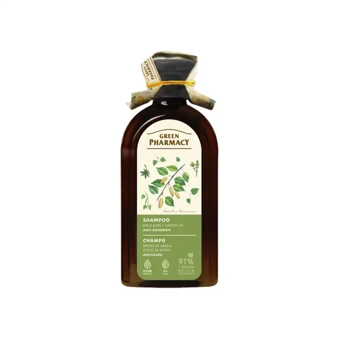 Champú Anticaspa Brotes de Abedul y Aceite de Ricino 350 ml - Green Pharmacy - Comparador de precios