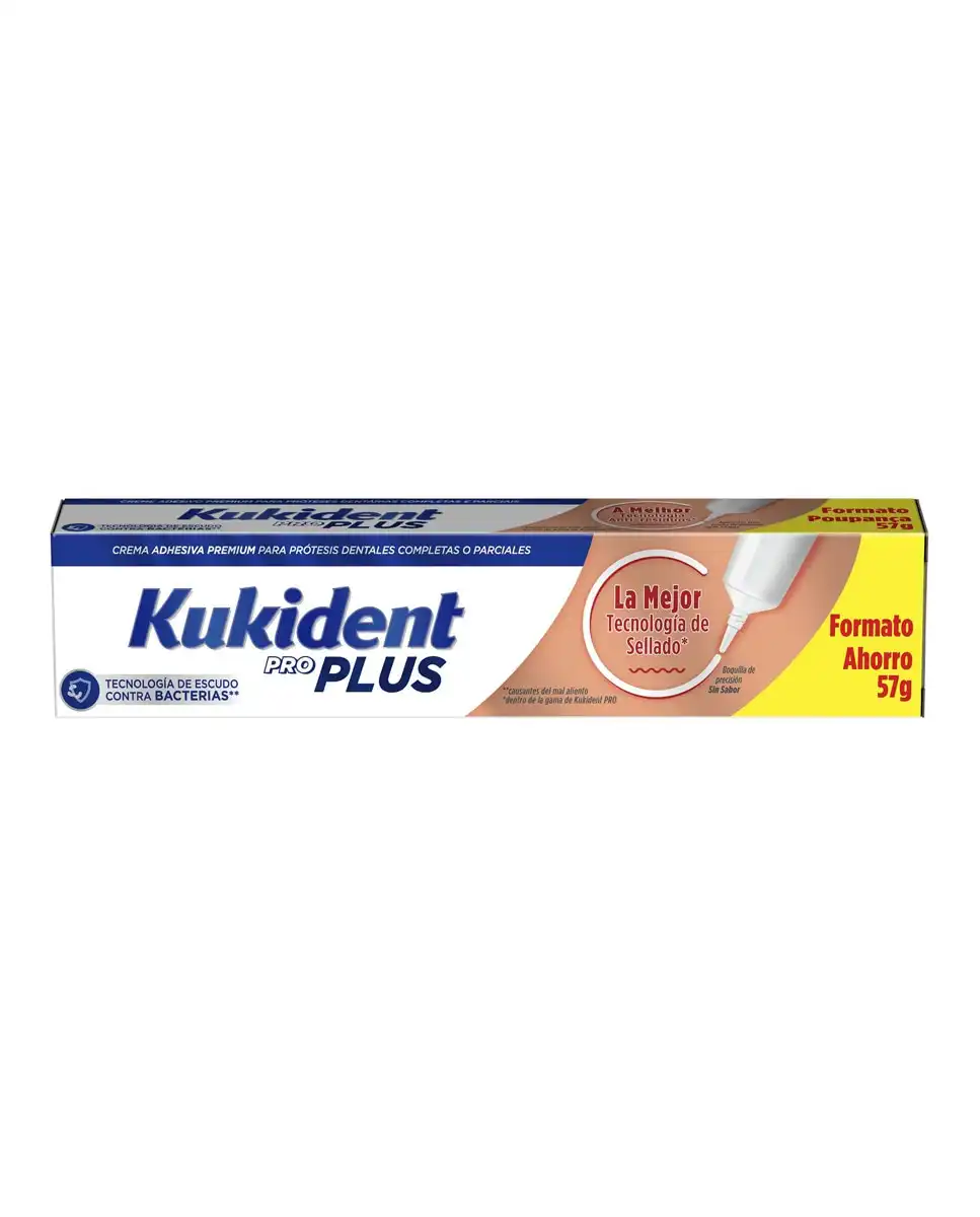 Kukident - Crema Adhesiva Para Prótesis Dentales Efecto Sellado Sabor Neutro 57 G Pro - Kukident - Comparador de precios