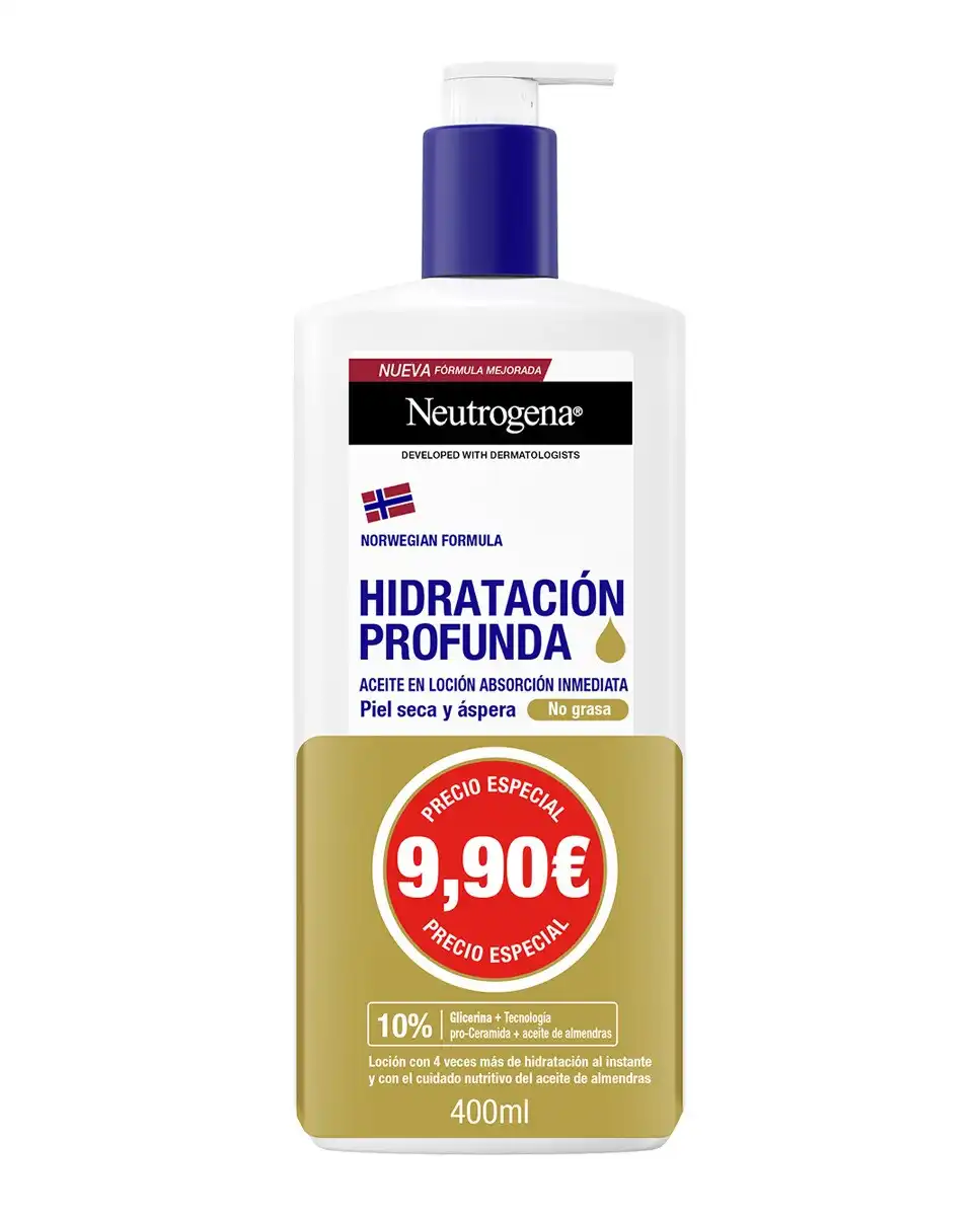 Neutrogena - Loción de Absorción Inmediata Enriquecida con Aceite Hidratación Profunda Fórmula Noruega Neutrogena. - Neutrogena - Comparador de precios
