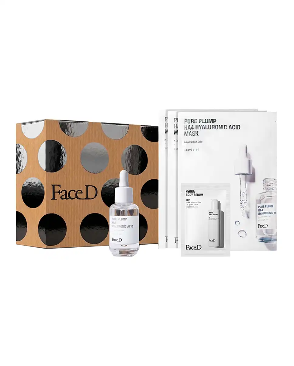 Plump Up Beauty Kit Estuche Regalo Serum Ácido Hialurónico 30Ml Y 3 Mascarillas Ácido Hialurónico 15Ml - Face D - Comparador de precios