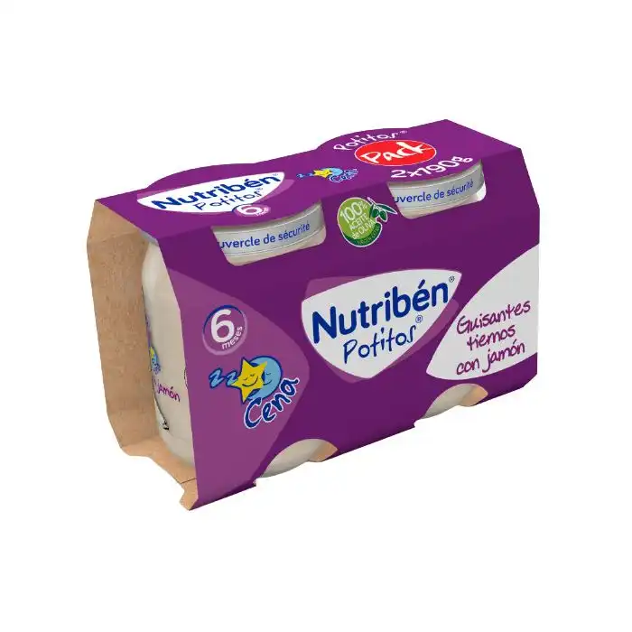 Potitos Cena Guisantes con Jamón 190 gr - NUTRIBEN - Comparador de precios