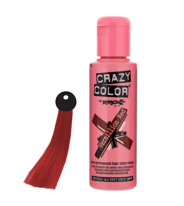 CRAZY COLOR Nº 40 - Crema colorante para el cabello - Vermillion red 100ml - Crazy Color - Comparador de precios