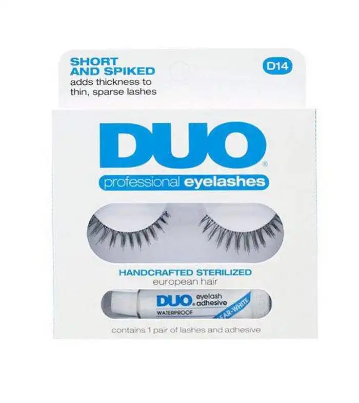 DUO - Pack de pestañas postizas + pegamento para pestañas Short and Spiked - D14 - DUO - Comparador de precios