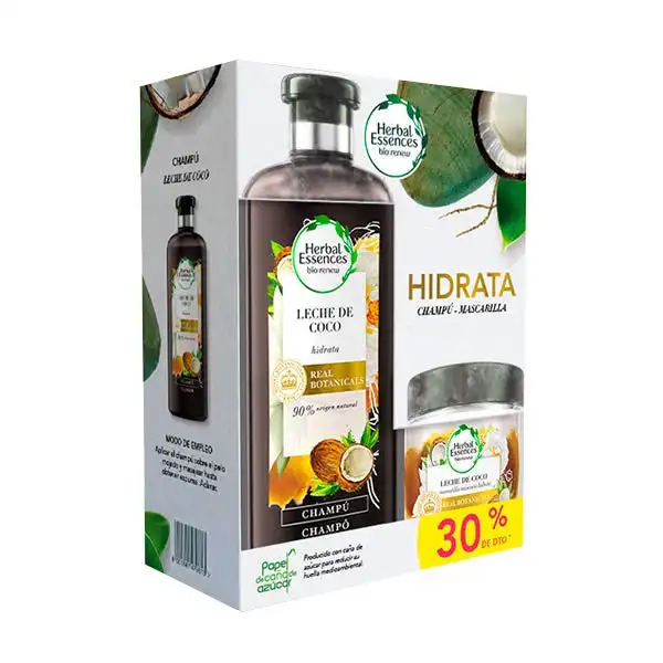 Herbal Essences Pack Champú Herbal Essence Coco y Mascarilla, 650 ml - Herbal Essences - Comparador de precios