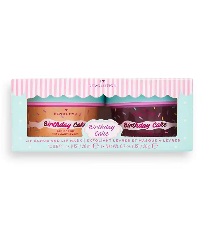 I Heart Revolution - Dúo de exfoliante y mascarilla de labios Birthday Cake - I HEART REVOLUTION - Comparador de precios