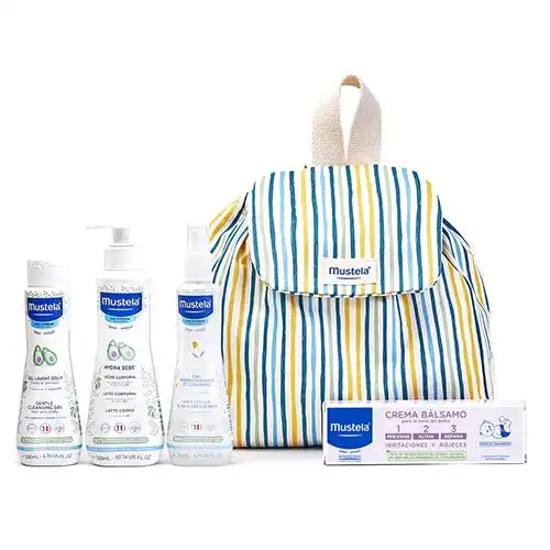 Mochila Little Moments Rayas - Mustela - Comparador de precios