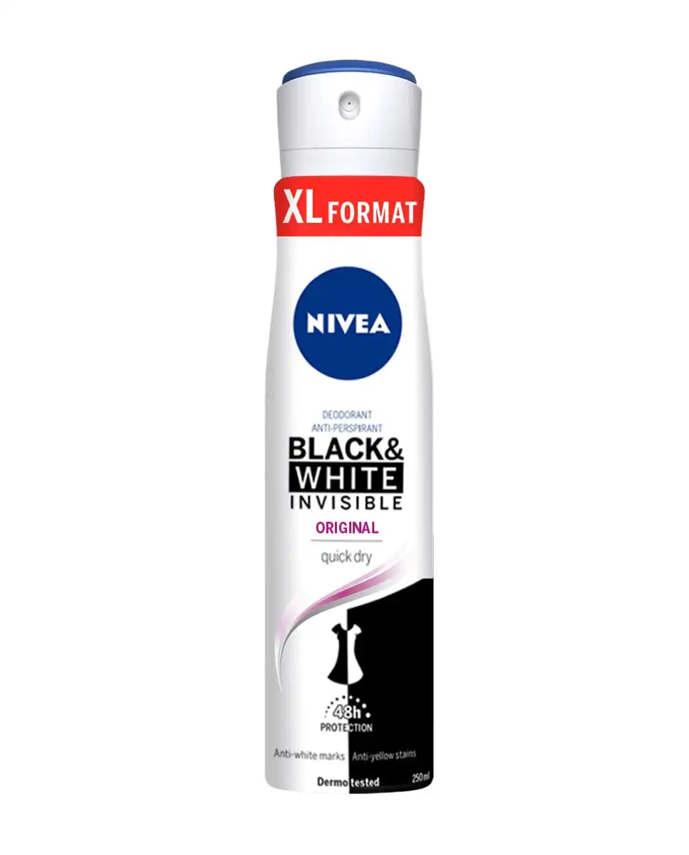NIVEA - Desodorante En Spray Black & White Invisible Original - Nivea - Comparador de precios
