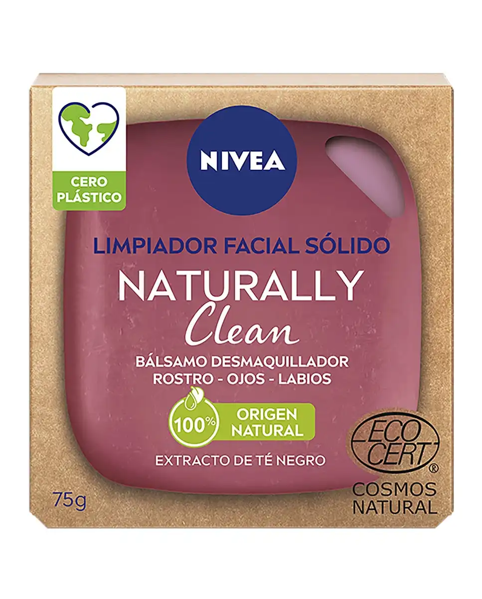 NIVEA - Limpiador Facial Sólido Naturally Clean Extracto De Té Negro - Nivea - Comparador de precios