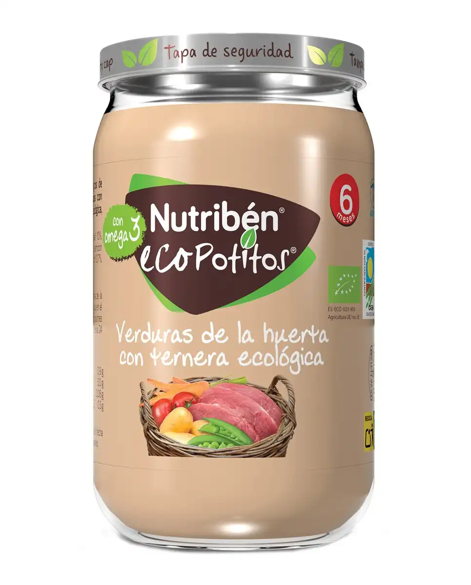 Nutribén® - Potito Eco Verduras De La Huerta Con Ternera Ecológica 6 Meses - Nutribén® - Comparador de precios