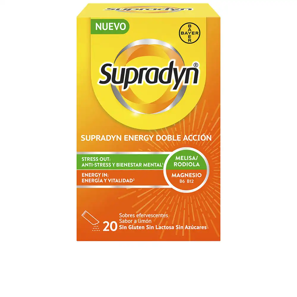 Supradyn Energy doble acción sobres efervescentes 20 u - SUPRADYN - Comparador de precios