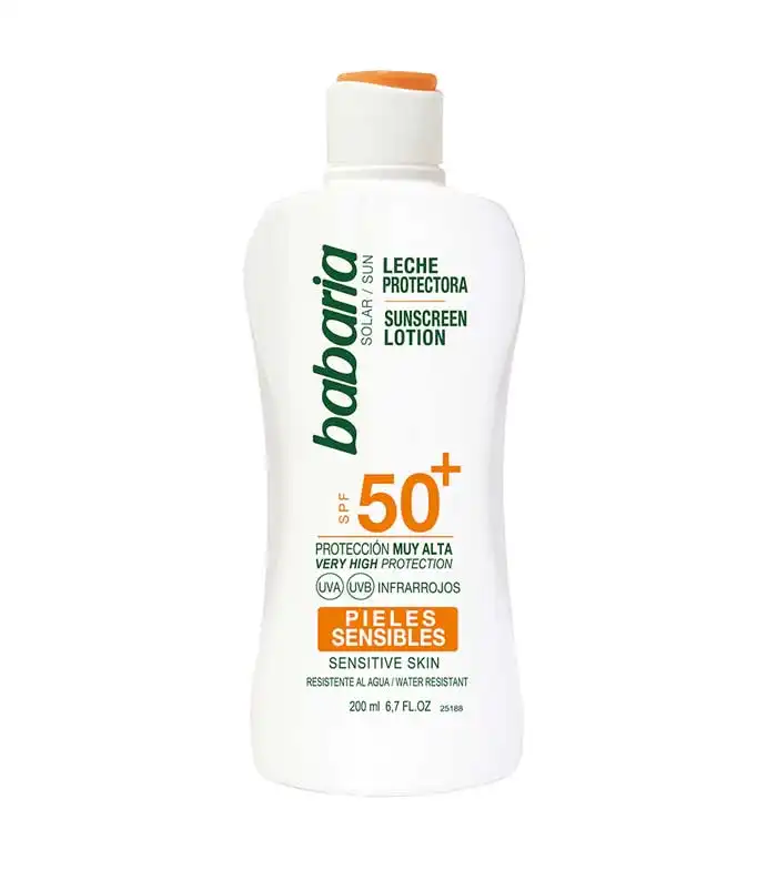 Babaria - Leche de protección solar SPF50 200ml - Pieles sensibles - Babaria - Comparador de precios