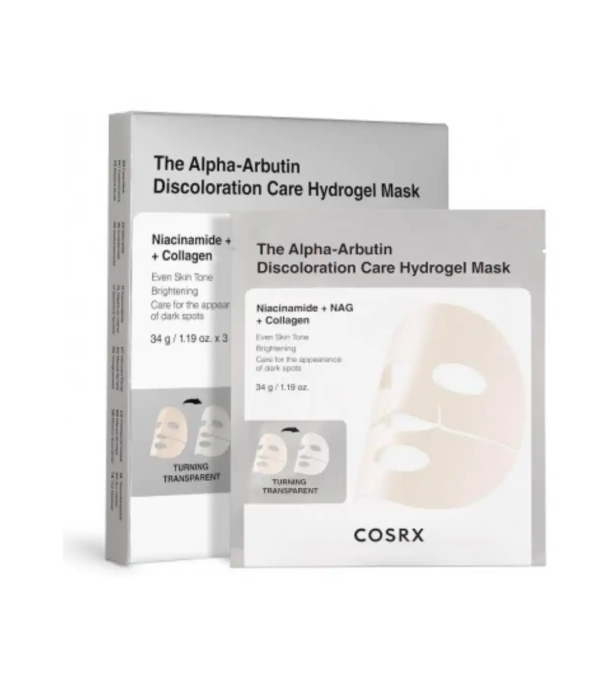 COSRX - Pack de 3 mascarillas faciales iluminadoras The Alpha-Arbutin - COSRX - Comparador de precios