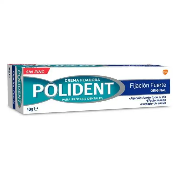 Crema Fijadora para Prótesis Dentales Sabor Menta 40 gr - Polident - Comparador de precios