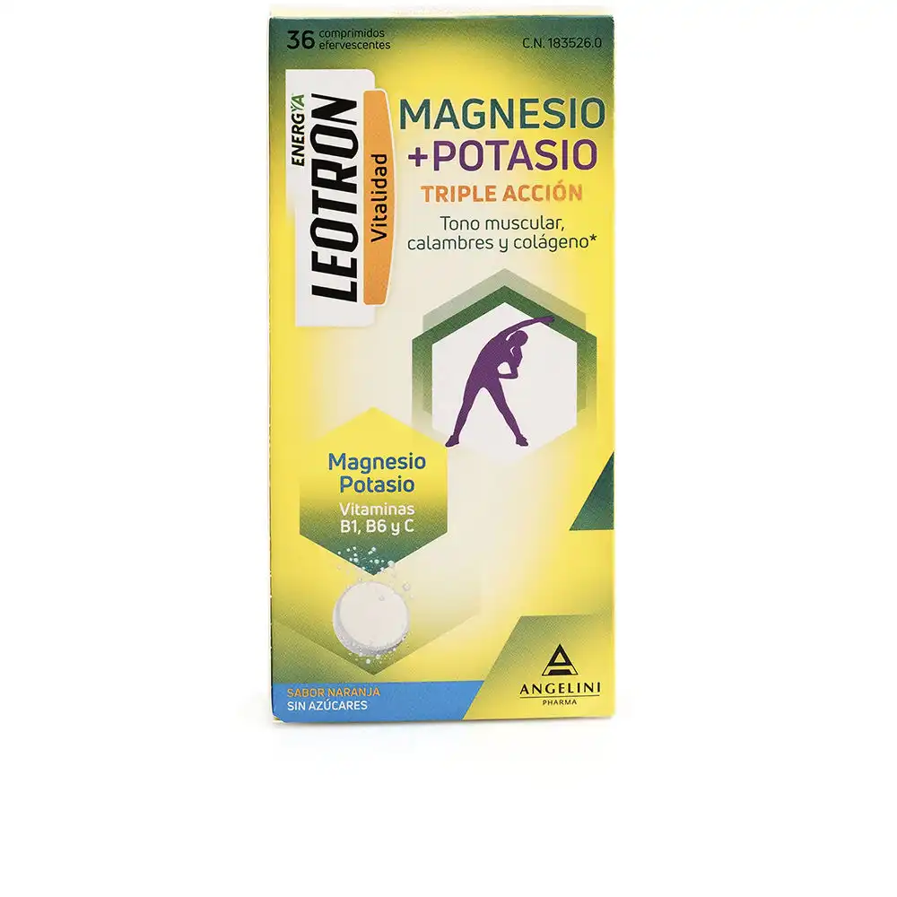 Energía Magnesio + Potasio triple acción comprimidos efervescentes #Naranja 36 u - Leotron - Comparador de precios