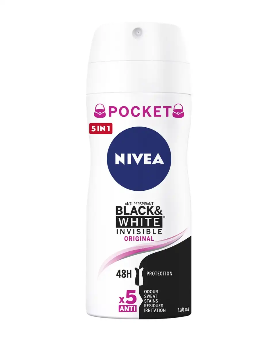 NIVEA - Desodorante En Spray Black & White Invisible Original Pocket - Nivea - Comparador de precios