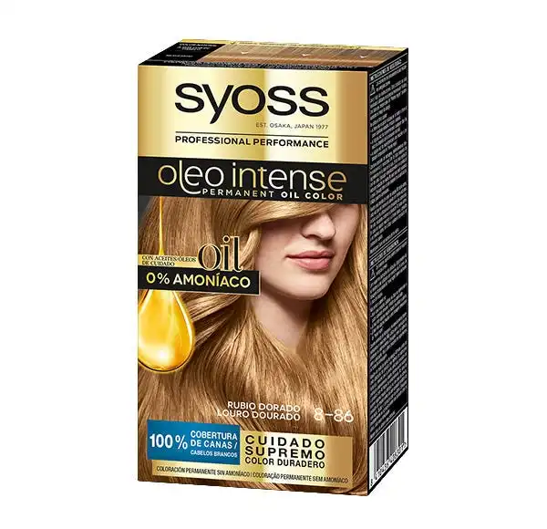 Oleo Intense Permanent Oil Color 8-86 Rubio Dorado - Syoss - Comparador de precios