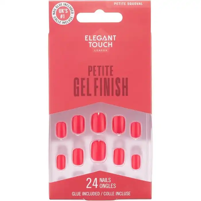 Petite Gel Finish Bitten Strawberry Uñas Postizas - Elegant Touch - Comparador de precios