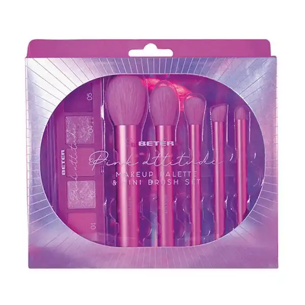 Pink Attitude Makeup Palette & Mini Brush Set - Beter - Comparador de precios