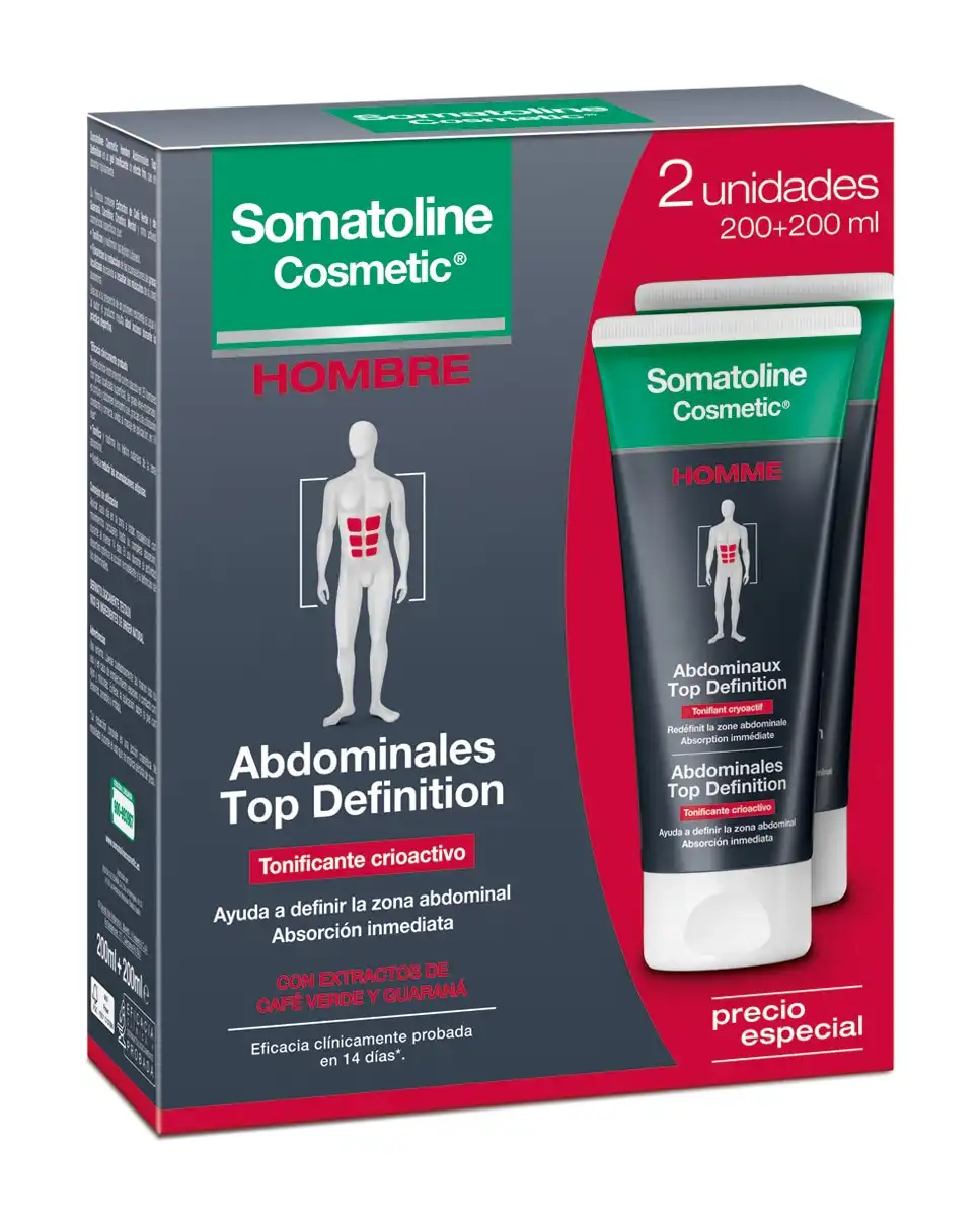 Somatoline - Abdominales Top Definition Duplo 2x200 Ml Cosmetic - Somatoline - Comparador de precios