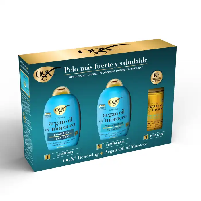 ¡30% DTO! Pack OGX Renewing Argan Oil Of Morocco Cabello Seco y Dañado 870 ml - OGX - Comparador de precios