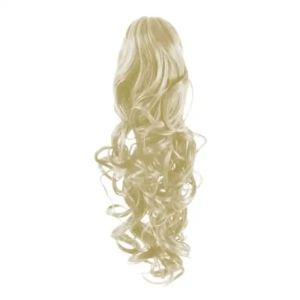 Fashiongirl - Extensiones De Cabello Con Cola De Caballo Con Clip #60 Rubio Platino - Rizado Extensiones de cabello 1 pieces unisex - Fashiongirl - Comparador de precios