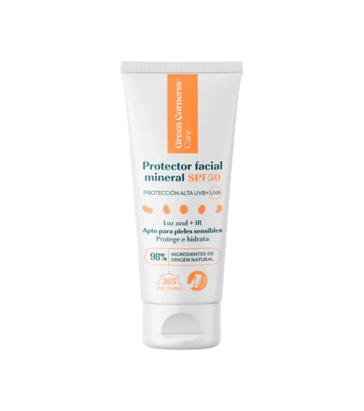 Green Cornerss - Protector solar mineral facial con color SPF50 - Pieles sensibles - Green Cornerss - Comparador de precios