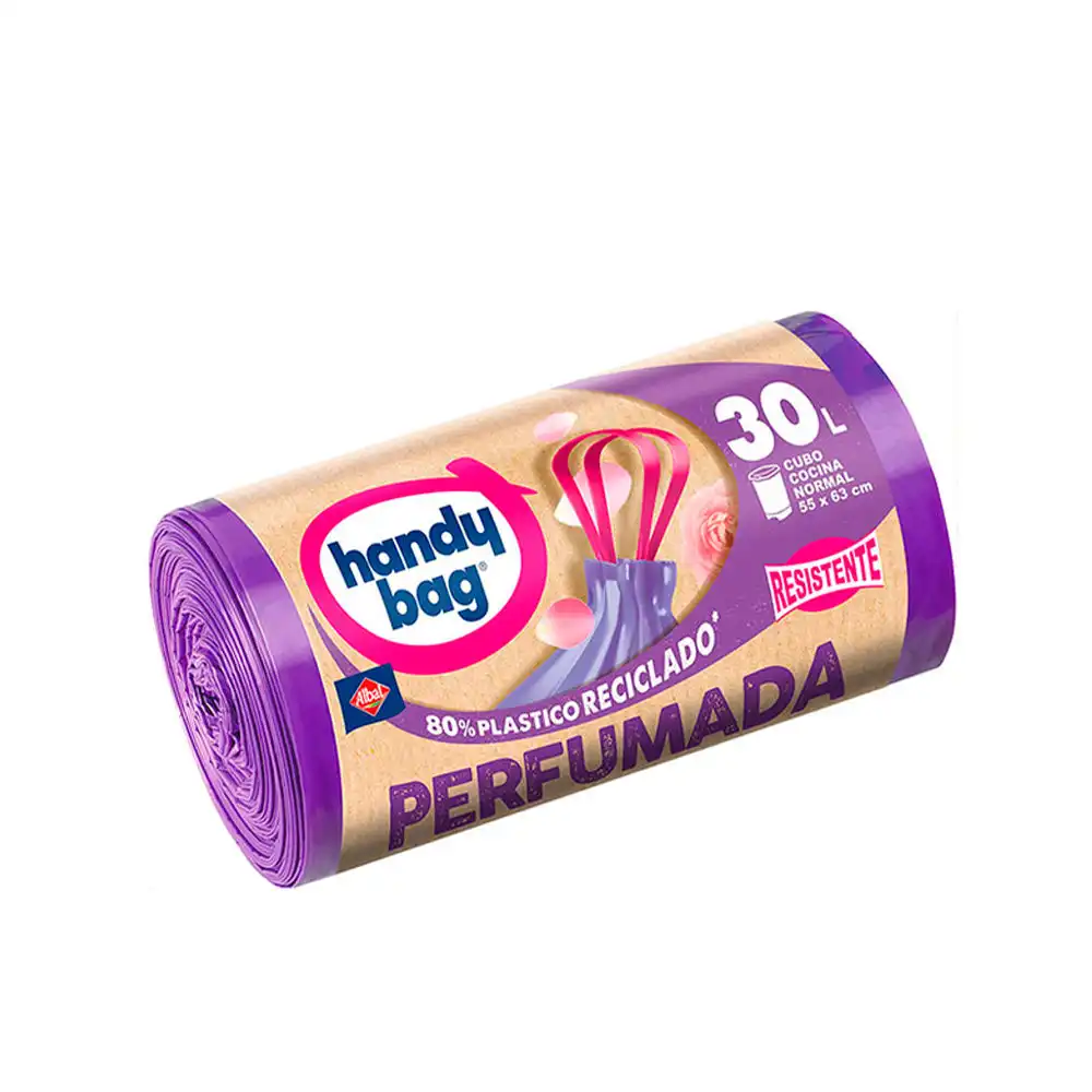 Handy Bag Perfumada bolsa basura resistente 30 litros 15 u - Albal - Comparador de precios