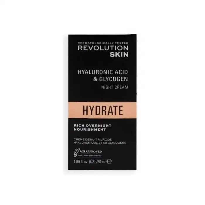 Hyaluronic Acid - Glycogen Crema de Noche Hidratante 50 ml - Revolution Skincare - Comparador de precios