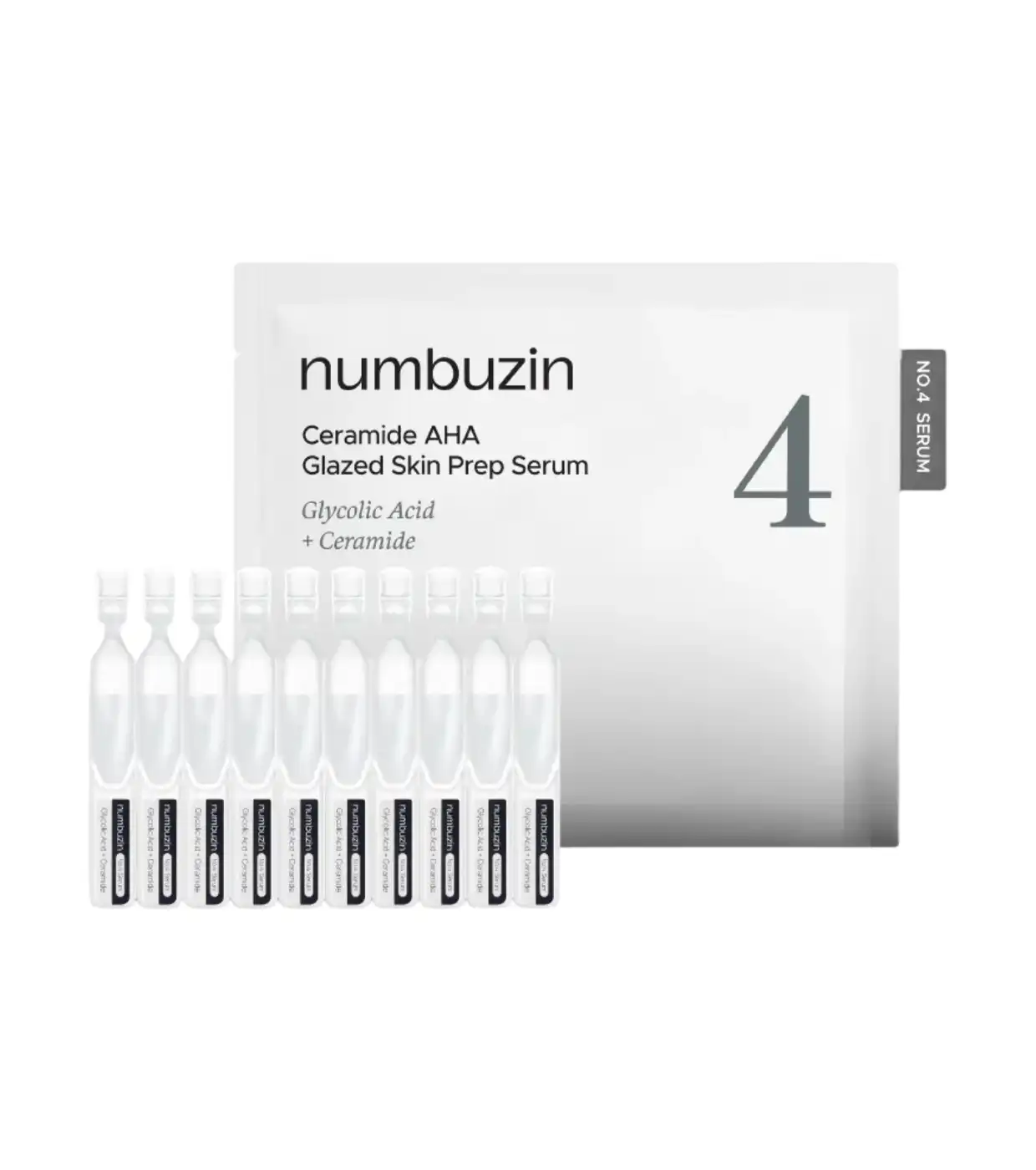 Numbuzin - Sérum exfoliante en ampollas No.4 ceramidas y AHA Glazed Skin Prep - 10ea - Numbuzin - Comparador de precios