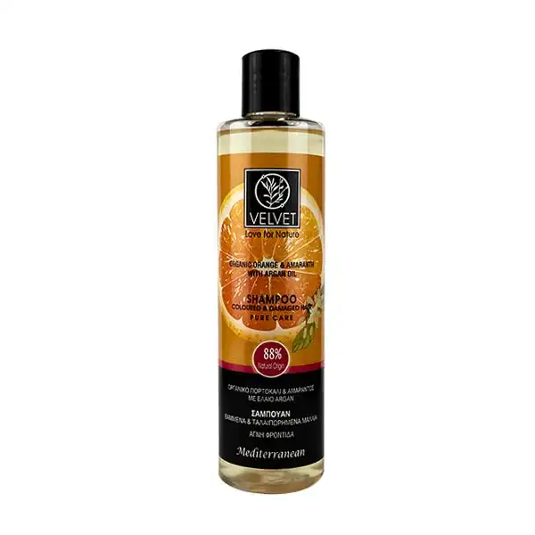 Organic Orange & Amaranth With Argan Oil Shampoo Coloured & Damaged Ha - Velvet - Comparador de precios