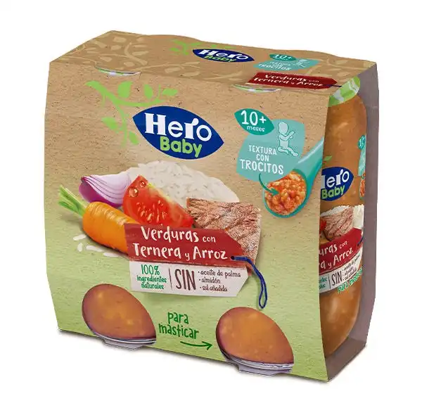 Tarritos Verduras Con Ternera Y Arroz - HERO - Comparador de precios