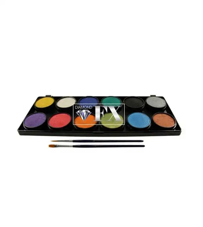 Diamond FX - Paleta de 12 Aquacolores para Rostro y Cuerpo - FSM12-M - Diamond FX - Comparador de precios