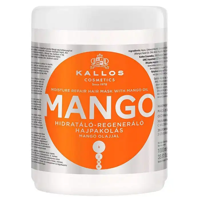 Mascarilla Hidratante Reparadora Mango 1000 ml - Kallos - Comparador de precios