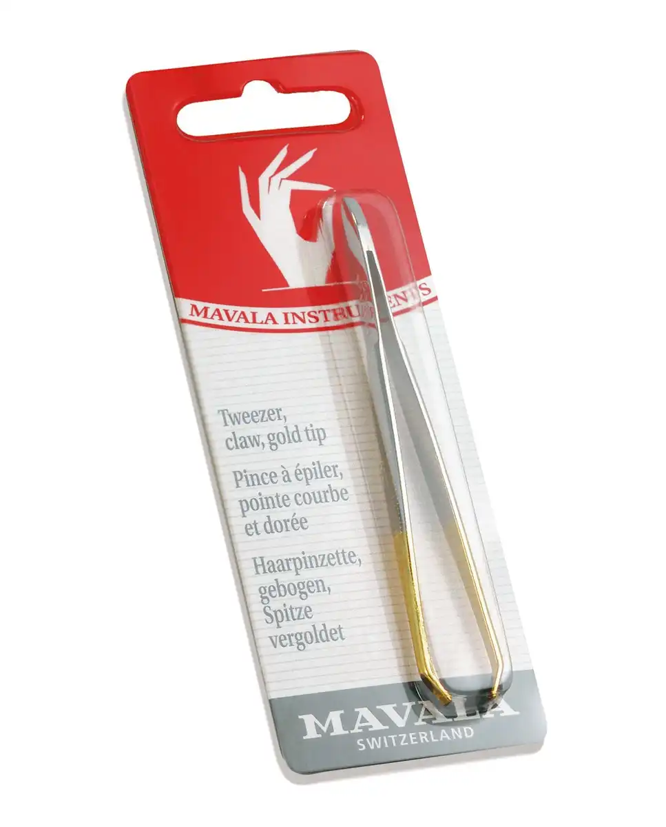 Mavala - Pinza De Depilar Punta Curva Dorada - MAVALA - Comparador de precios