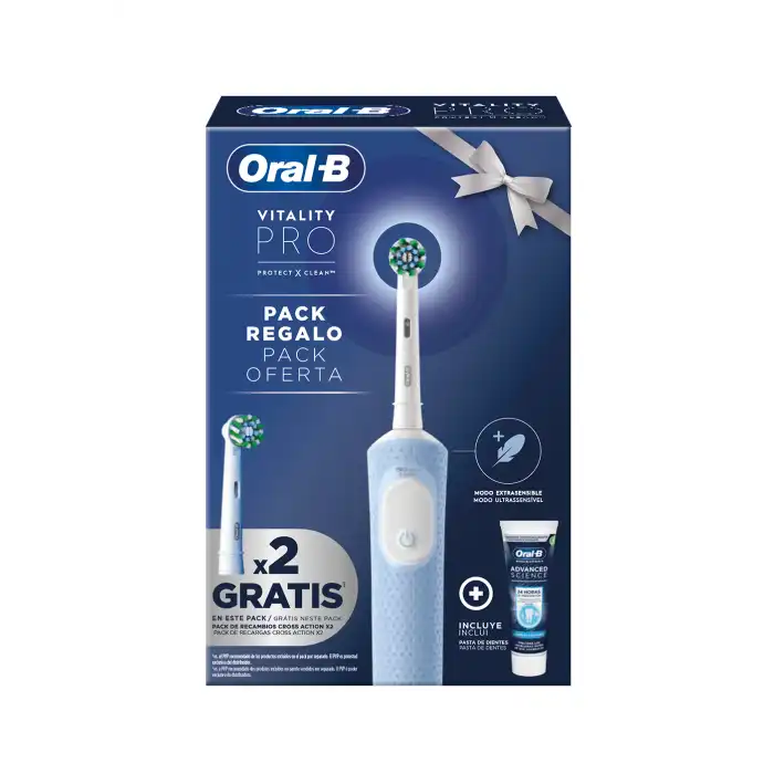 Pack Regalo Vitality Pro Cepillo Eléctrico + 2 Recambios + Pasta de Dientes - Oral-B - Comparador de precios
