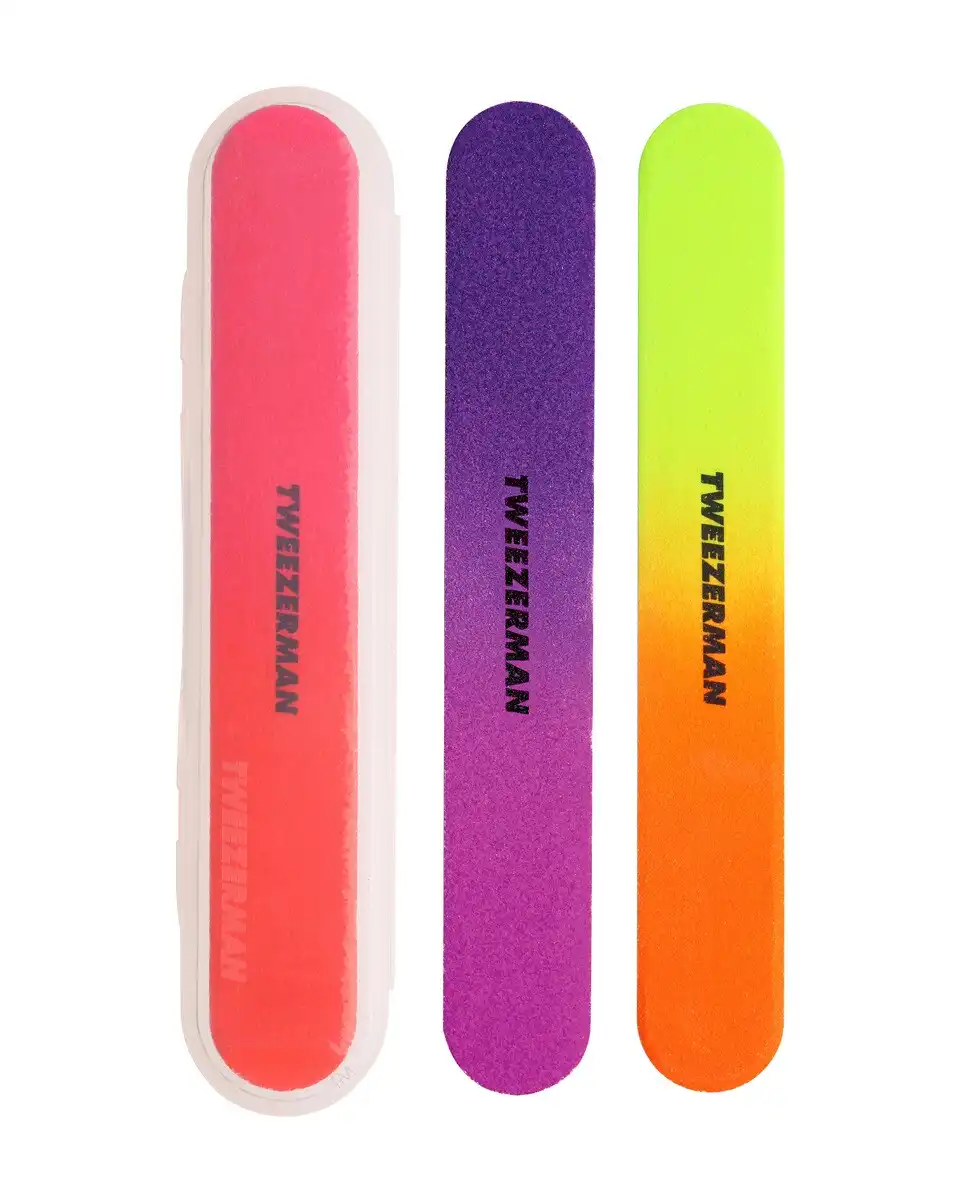 TWEEZERMAN - Estuche transparente 3 Limas Flúor Tweezerman. - Tweezerman - Comparador de precios