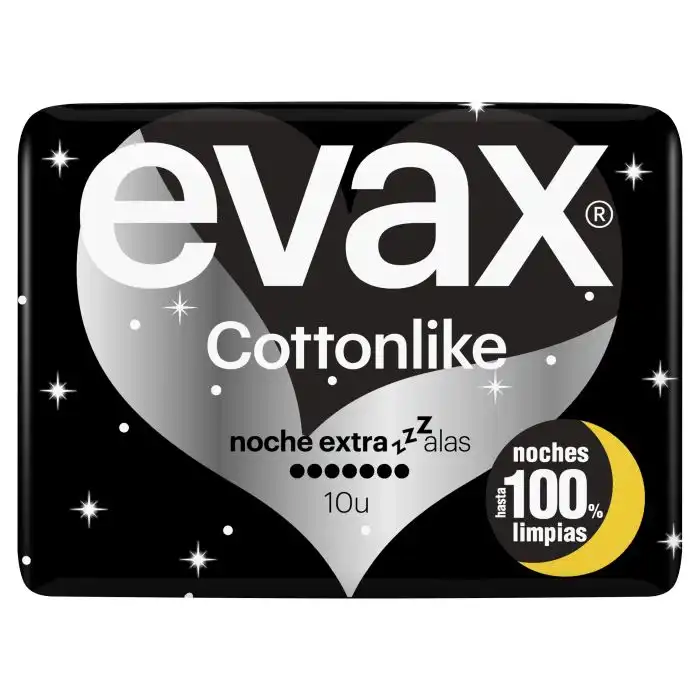 Compresa Cottonlike Noche Extra Alas - EVAX - Comparador de precios