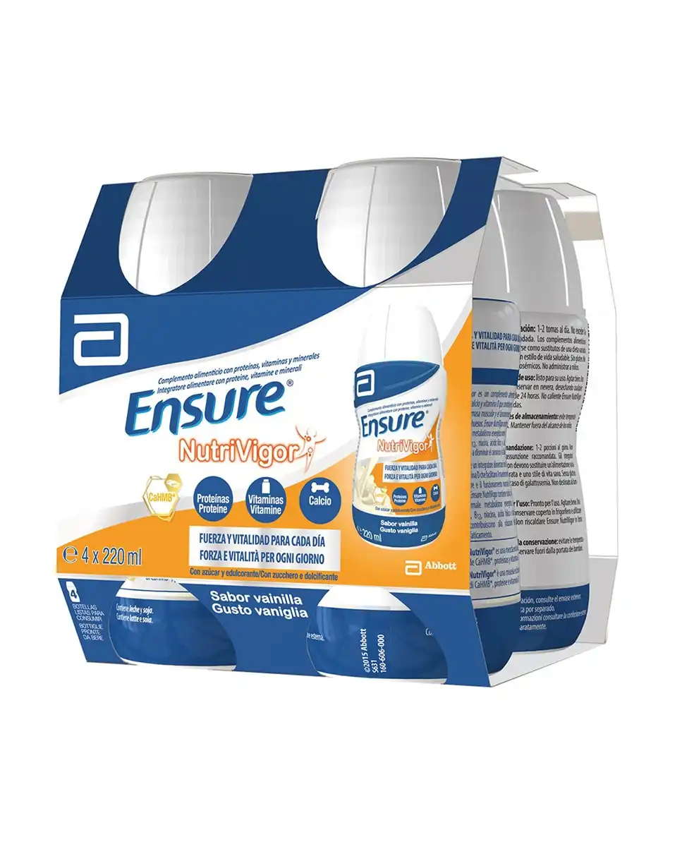 Ensure - Complemento Nutricional Vainilla 4 Unid. X 220 Ml Nutrivigor - Ensure - Comparador de precios