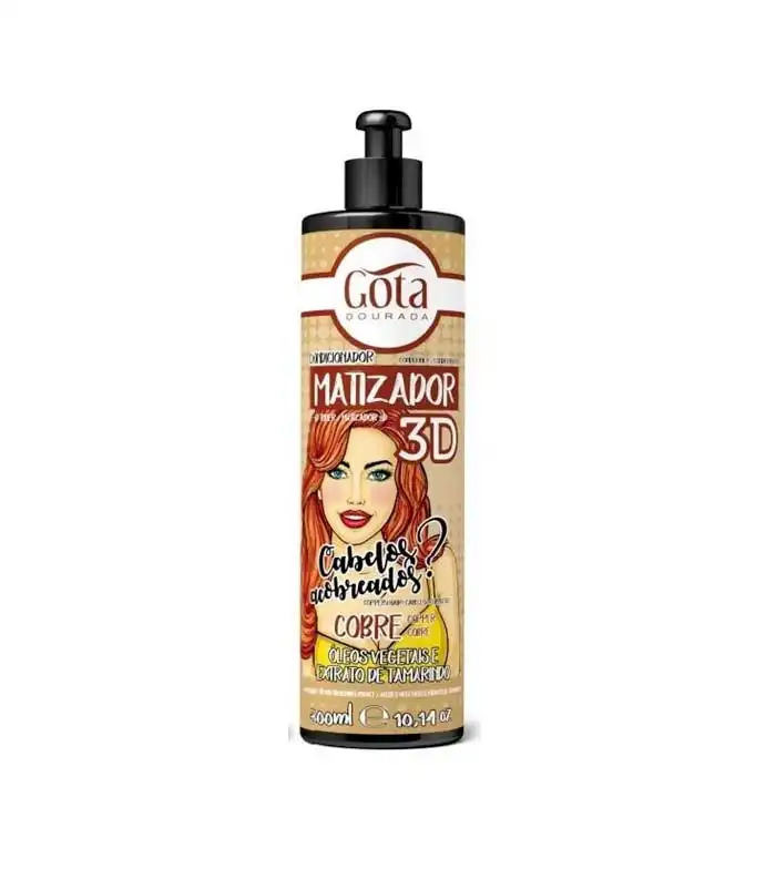 Gota Dourada - Acondicionador matizador 3D - Cabello cobrizo - Gota Dourada - Comparador de precios