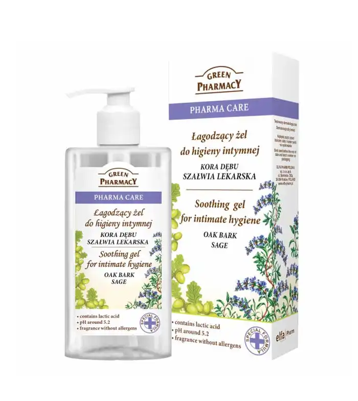Green Pharmacy - Gel de higiene íntima calmante Pharma Care - Corteza de roble y salvia - Green Pharmacy - Comparador de precios