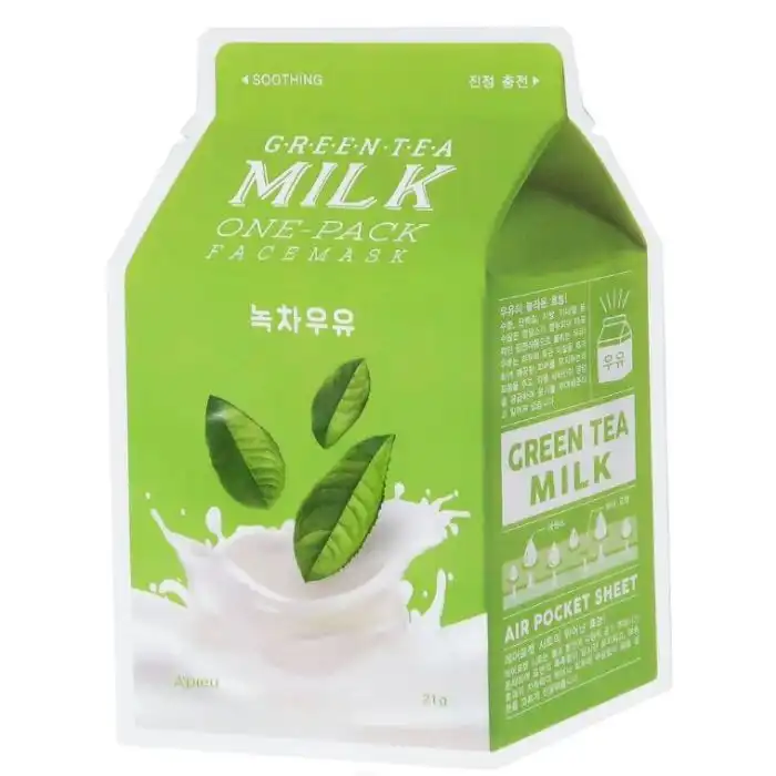 Green Tea Milk One Pack Mascarilla Facial 21 gr - APieu - Comparador de precios