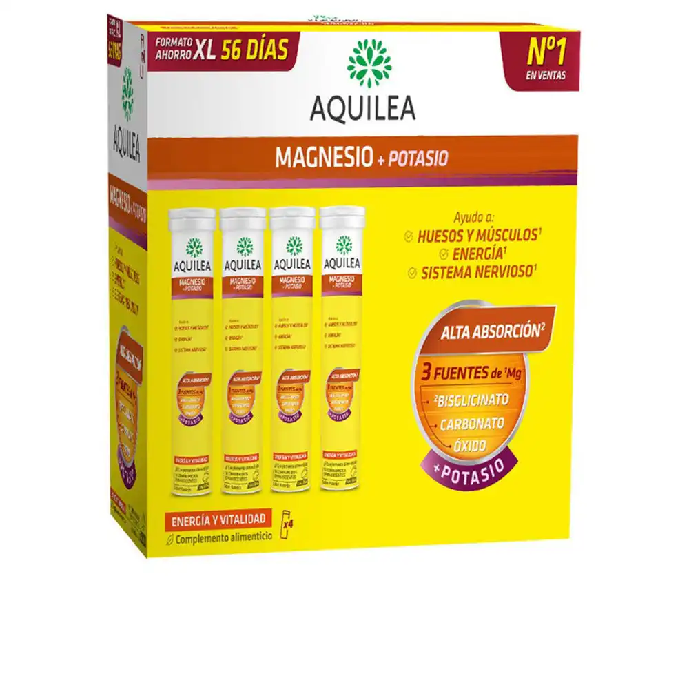 MAGNESIO+POTASIO comprimidos efervescentes 56 u - Aquilea - Comparador de precios