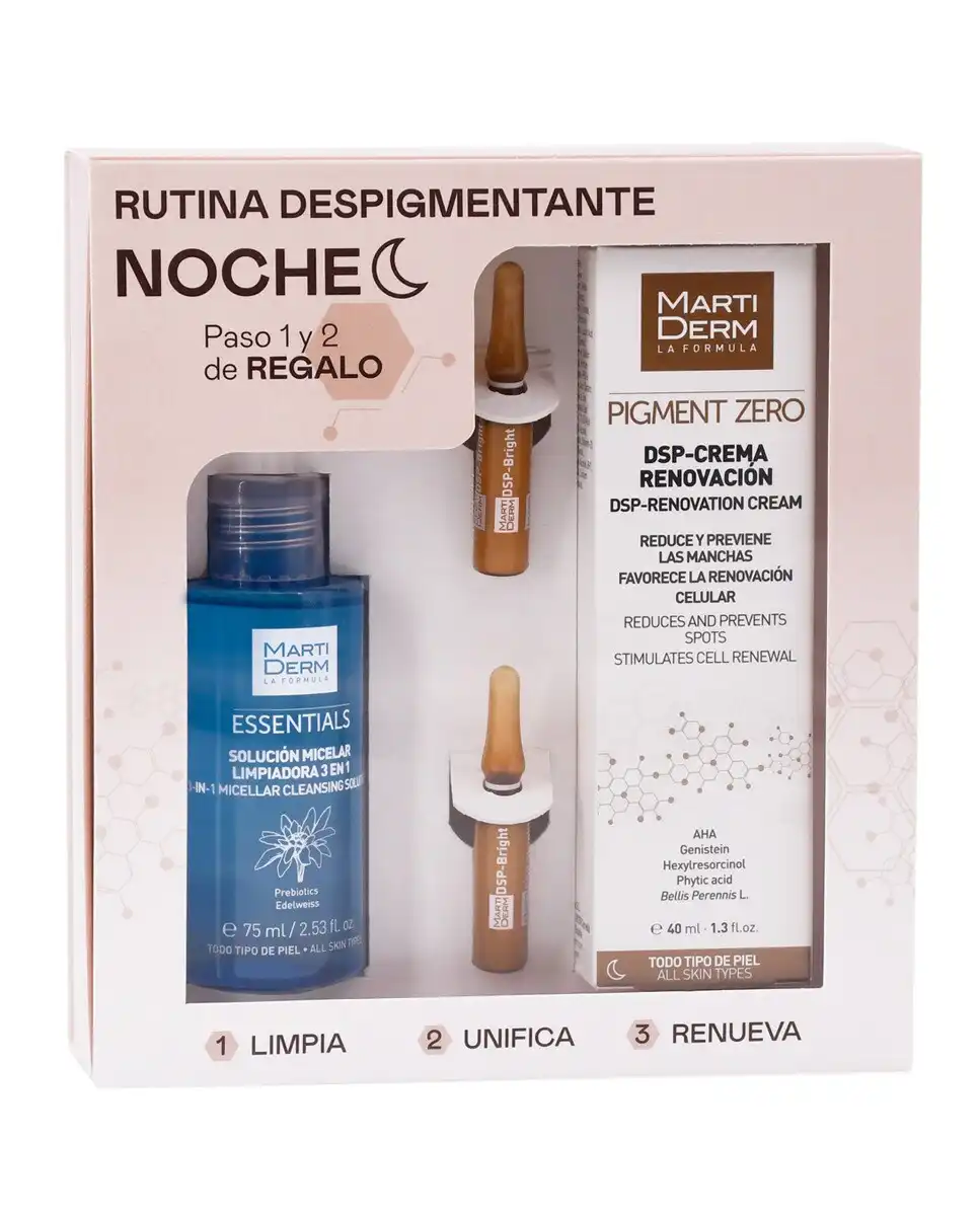 MartiDerm - Cofre Rutina Despigmentante Noche Limpia Unifica Renueva MartiDem - MartiDerm - Comparador de precios